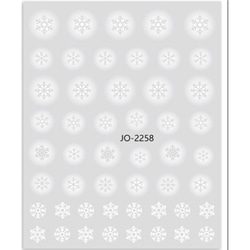 送料無料】ネイル　シール　透かし 雪の結晶 スノー　ホワイト デコ　パーツ アート 量産 2枚目の画像