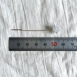 Snow【zirconia】小さなアメリカンピアス18kgp 3枚目の画像