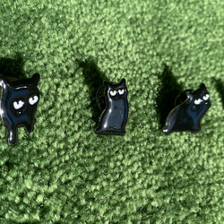 黒猫　ブローチ　ピン　一個 3枚目の画像