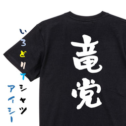 野球系半袖Tシャツ【竜党】おもしろTシャツ　ネタTシャツ 2枚目の画像