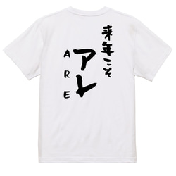 野球系半袖Tシャツ【来年こそアレARE】おもしろTシャツ　ネタTシャツ 3枚目の画像