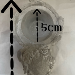 セメント鉢 天使 女の子 アンティーク調 植木鉢 多肉植物 サボテン インテリア 寄せ植え ガーデニング 6枚目の画像