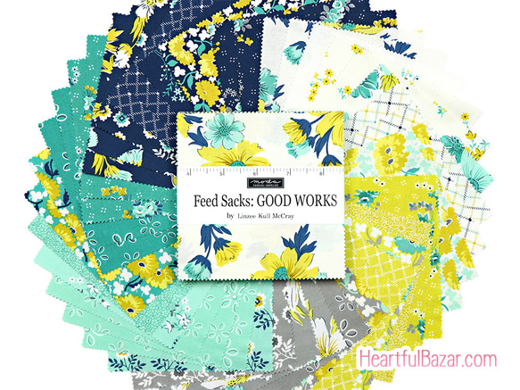 USAコットン moda charmpack 42枚セット Feed Sacks: GOOD WORKS 1枚目の画像