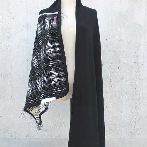 SALE 大好評七変化着回し可能 黒白チェックリバーシブル ストール  