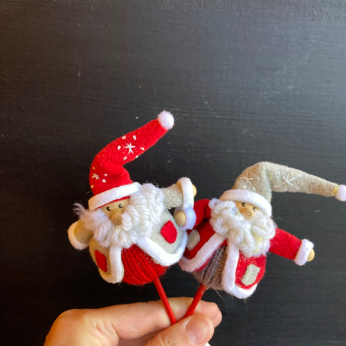 ☆ かもめ☆クリスマスノームとポインセチア☆4点セット☆クリスマス