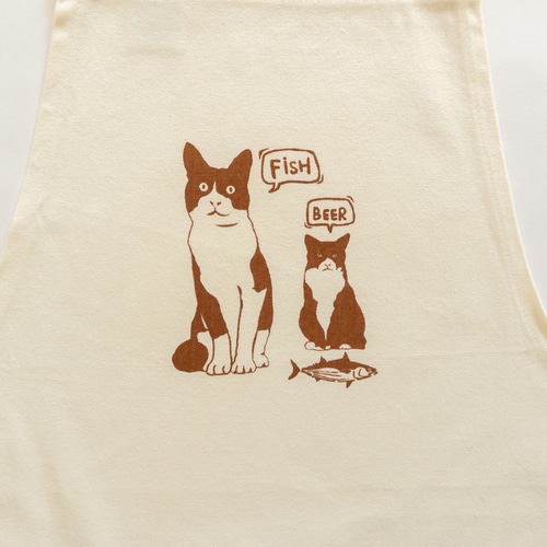 アンソロジー猫LOGOエプロン アンソロジー猫LOGOエプロン