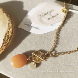 ゴールド ドロップ型クリスタルネックレス 129695b16b39df4b5315ad6109db52