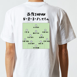 サッカー系半袖Tシャツ【森保JAPAN4-2-3-1システム】おもしろTシャツ　ネタTシャツ 5枚目の画像