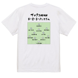 サッカー系半袖Tシャツ【ザックJAPAN4-2-3-1システム】おもしろTシャツ　ネタTシャツ 3枚目の画像