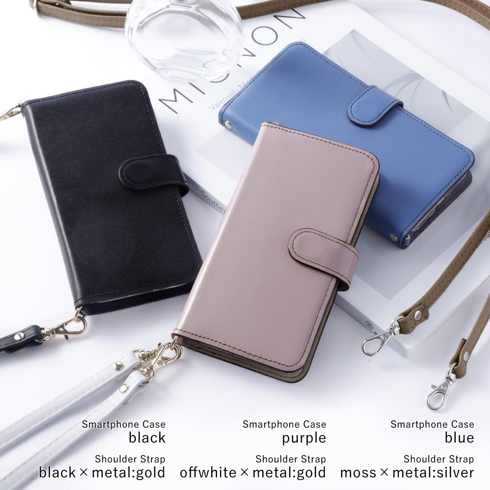 スマホショルダー　ほぼ全機種対応　ベルト　手帳型スマホケース　本革　スタンド式　iPhone#mm00000704