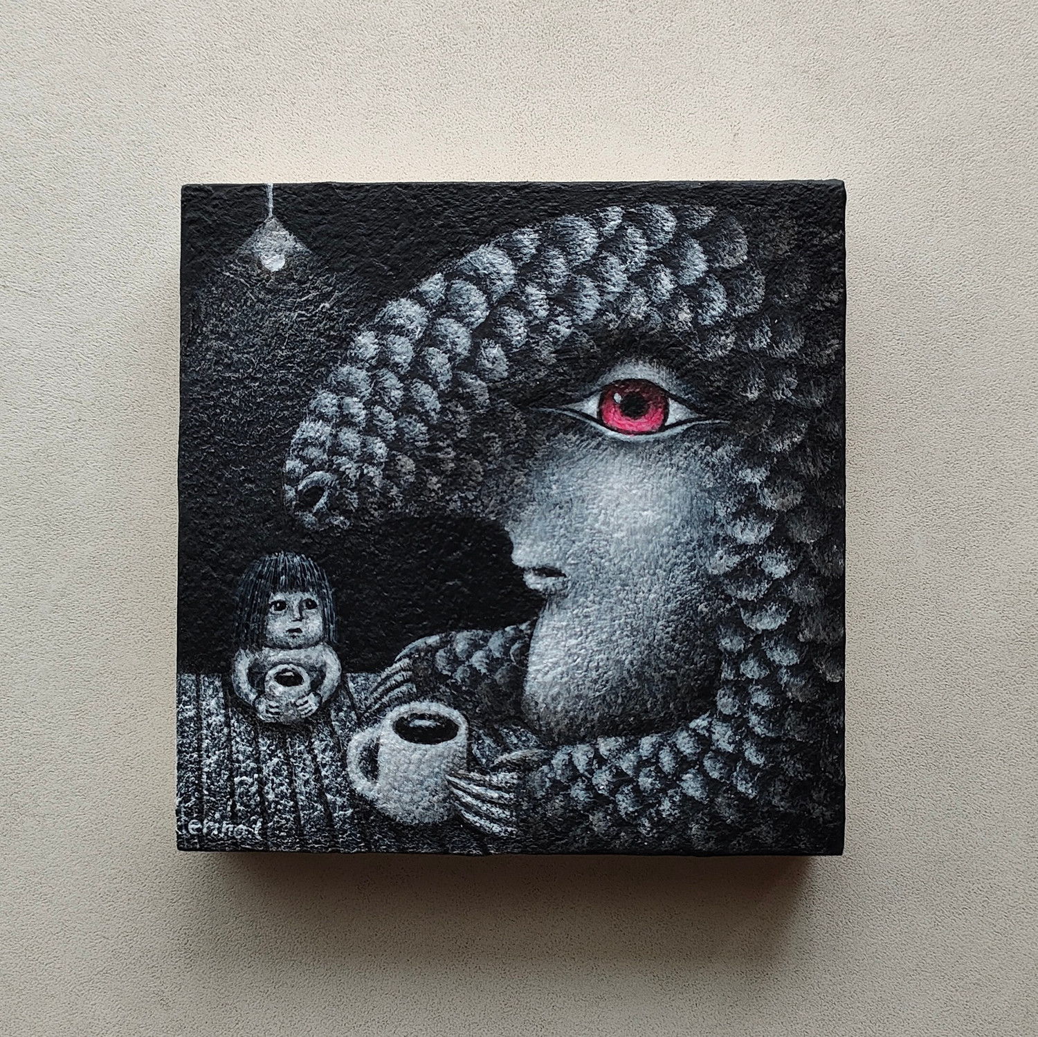 ミニ原画「珈琲の時間」