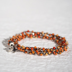 -African･coral- "quadruple" bracelet 2枚目の画像