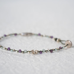 braid bracelet "amethyst mix" 4枚目の画像