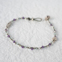 braid bracelet "amethyst mix" 6枚目の画像