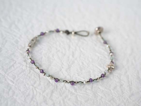 braid bracelet "amethyst mix" 6枚目の画像