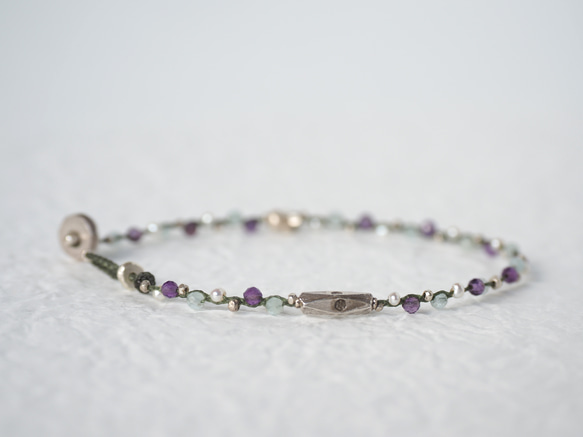 braid bracelet "amethyst mix" 3枚目の画像