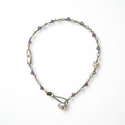 braid bracelet "amethyst mix" 2枚目の画像