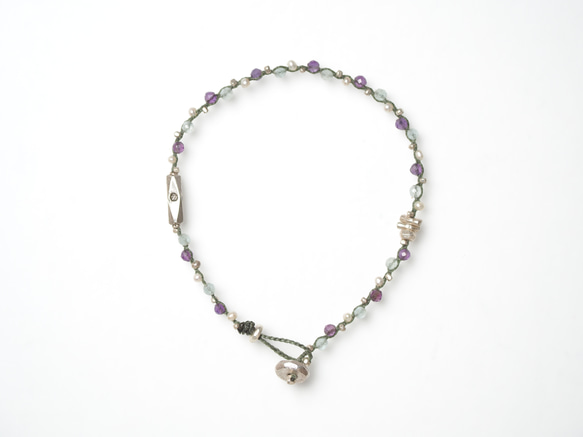 braid bracelet "amethyst mix" 2枚目の画像