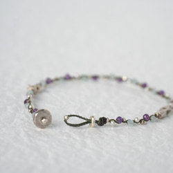 braid bracelet "amethyst mix" 5枚目の画像