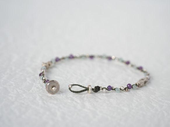 braid bracelet "amethyst mix" 5枚目の画像