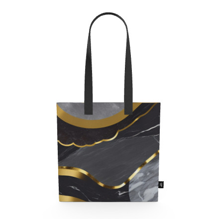 光沢の金色の線や高級感あふれる神秘的でシックな大理石がお洒落 キャンバストートバッグ