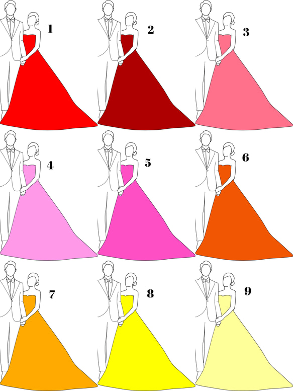 お色直し　カラードレス　ドレス色当て　ドレス色当てクイズ　ウェルカムスペース 6枚目の画像