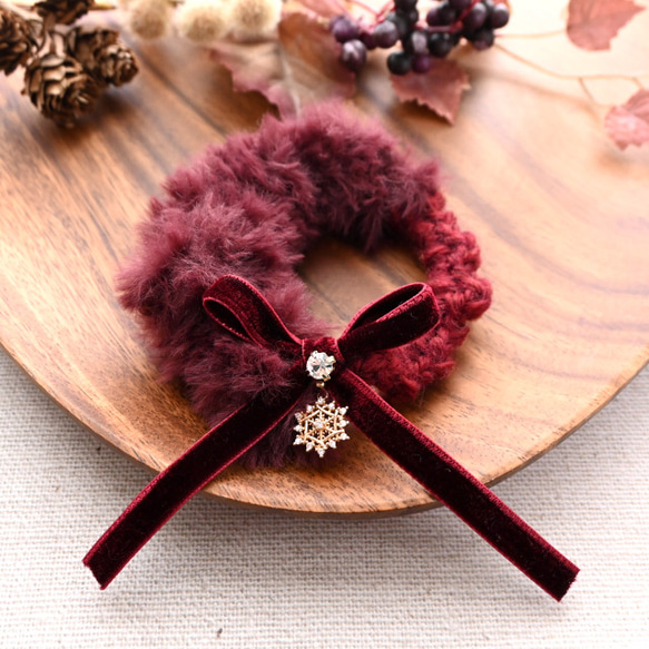 ルネ　シュシュ付ティペット(レッキスファー)【未使用】 ルネ シュシュ付ティペット(レッキスファー)【未使用】 ルネ