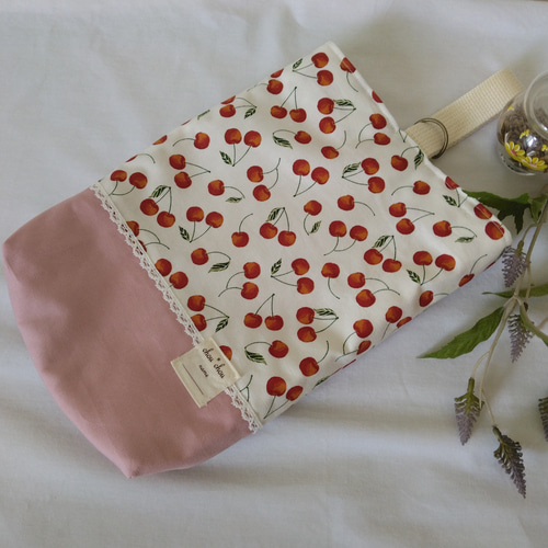 さくらんぼのシューズバッグ 上履き袋 j-mimatan 通販 16881590