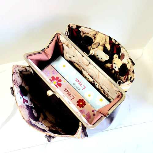 ハンドメイド 大きながま口バッグ ボタン#59 【公式通販】