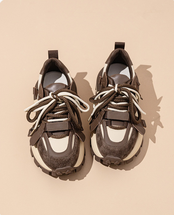 滑り止め厚底アーガンシューズカジュアルランニングスニーカーレディース·サイズ調整無料 2カラー20-1028