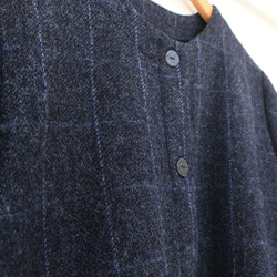 格紋保暖羊毛❣️寬鬆繭型大衣（羊毛/格紋） 第18張的照片