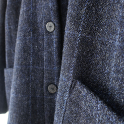 格紋保暖羊毛❣️寬鬆繭型大衣（羊毛/格紋） 第17張的照片