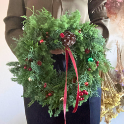 クリスマスリース　モミの木　森の香り　ナチュラル　フレッシュ　シンプル　クリスマス　Mサイズ 7枚目の画像