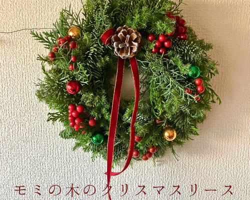 クリスマスリース モミの木 森の香り ナチュラル フレッシュ シンプル