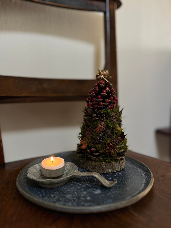 ♦♦受注制作♦♦森のクリスマス  ~松ぼっくりと木の実のクリスマスツリー 4枚目の画像