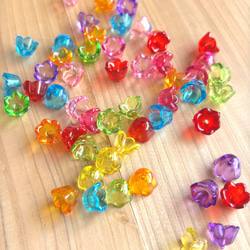 大きめクリアハートのビーズ 透明/大きい/可愛い/ハンドメイド/材料