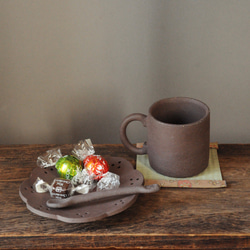 無釉陶器のマグカップ&ソーサー 11枚目の画像