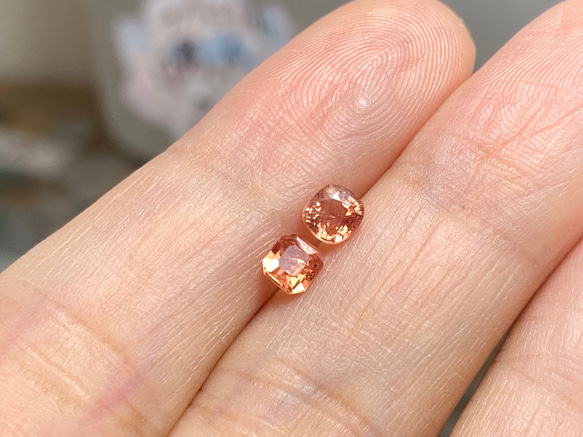 SR59 ペア 宝石質 杏色 ミャンマー産 天然 スピネル ルース 裸石 赤 