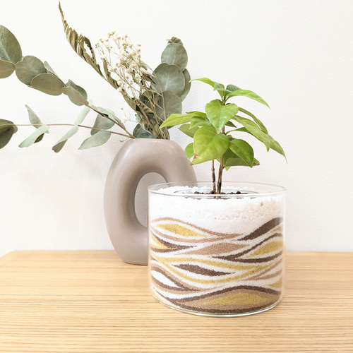 ユニーク な形状のガラス製 花瓶 花器 サンドアート ①です。 ガラス 一輪挿し icecubevase 耐熱ガラス作家 平井宏明【Sサイズ