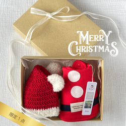 【即納】クリスマス　サンタスタイ　サンタ帽子　ベビークリスマス　ギフトセット　ラッピング無料　 1枚目の画像