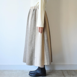 あたたかく、女性らしさを惹き立てるウールフレアスカート【SOSK153F】 5枚目の画像