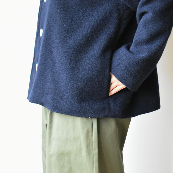 成熟可愛的羊毛材質短外套[SOJK163F] 第8張的照片