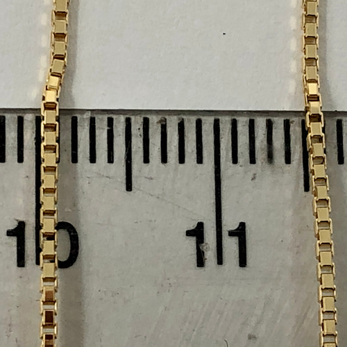 k18YG AU750 18金 ベネチア 1.0ミリ 45センチ ネックレス