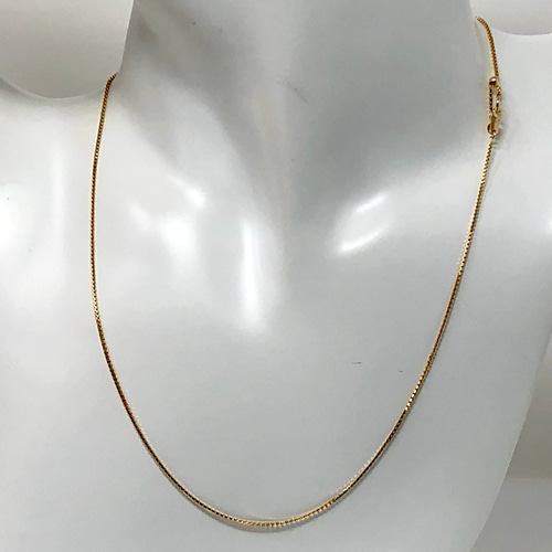 k18YG AU750 18金 ベネチア 1.0ミリ 45センチ ネックレス