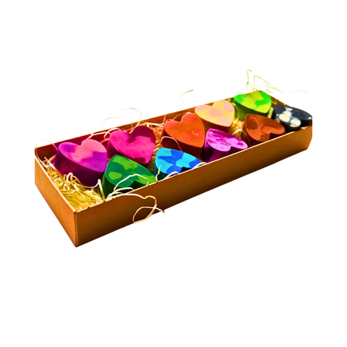 ハート型マーブルクレヨン 各種 ハート型マーブルクレヨン 各種 ハートマーブルクレヨン10個セット