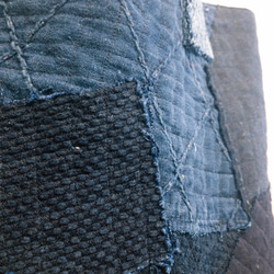 復古靛藍劍道道服和碎布隨機縫線重製手提包 第3張的照片
