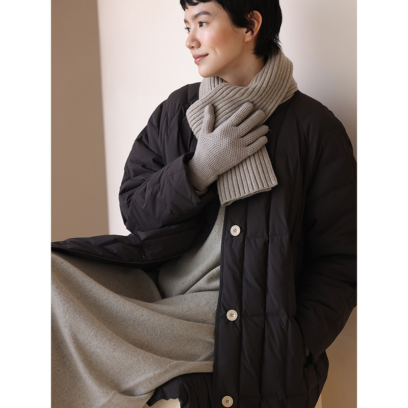 取り外し可能フードダウンコート　ダウンロングコート　ブラック　S-L#388