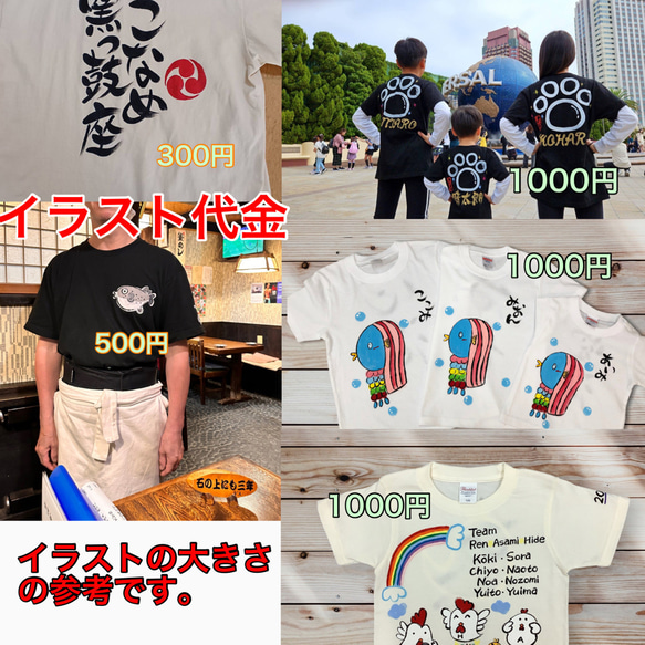 手書き名前入り・お好きな文字長袖Ｔシャツ　トレーナー　パーカー　ジップパーカー 7枚目の画像