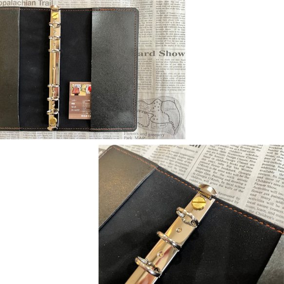 栃木レザー システム手帳 バイブル 罫線リフィル付 ギフトBOX付 お祝い Polilavo 5枚目の画像