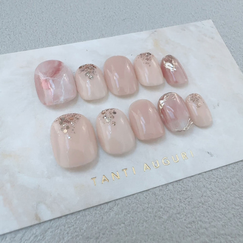 シンプル 短め 小さい爪用 ベリーショートネイルチップ オフィス  